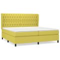 vidaXL Boxspring posteľ s matracom zelená 200x200 cm látka