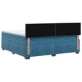 vidaXL Posteľ boxspring s matracom Tmavomodrá 200 x 200 cm Zamat