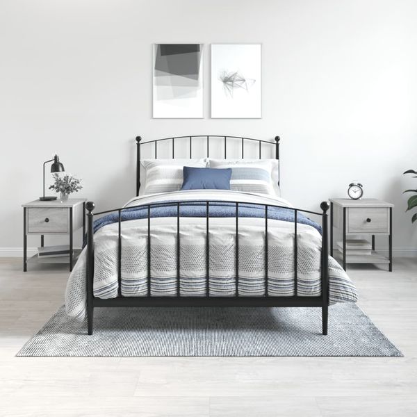 vidaXL Nočné stolíky 2 ks sivé sonoma 34x35,5x45 cm kompozitné drevo