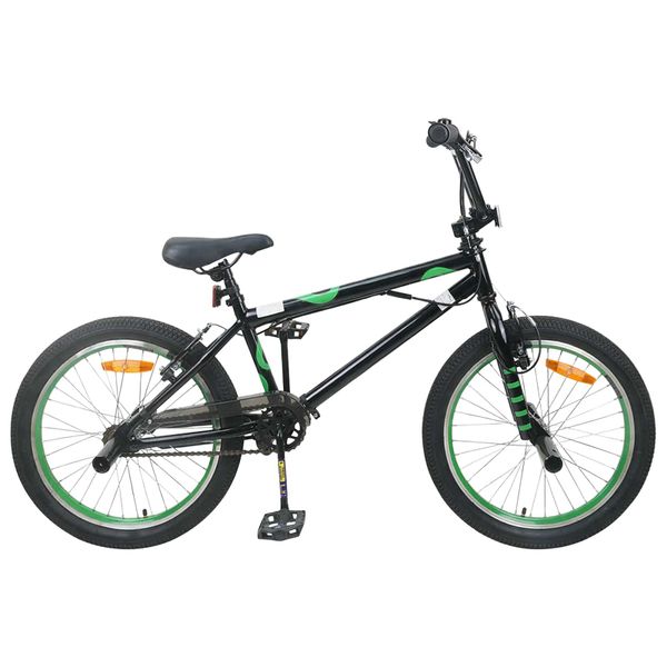 vidaXL BMX Bicykel 20 Palcov pre nad 9 rokov Čierna