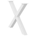 vidaXL Nohy k jedálenskému stolu v tvare X, 2 ks, biele, 90 x (72-73) cm, oceľové