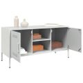 vidaXL TV skrinka biela 100,5x39x50,5 cm oceľ