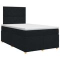 vidaXL Posteľ boxspring s matracom Čierna 120 x 190 cm Látka