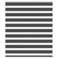 vidaXL Zebra roleta čierna 130x100 cm šírka látky 125,9cm polyester