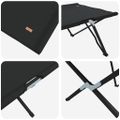 vidaXL Skladacia kempingová posteľ Čierna 206 x 76 x 74 cm