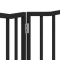vidaXL Brána pre psa skladacia 2 panely čierna 160 cm topoľové drevo