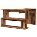 vidaXL Rohový písací stôl Old Wood 200,5x50x76 cm Engineered Wood