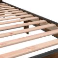 vidaXL Posteľný rám dymový dub 90x200 cm kompozitné drevo a kov