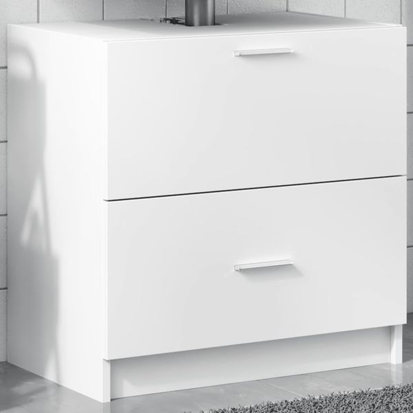 vidaXL Skrinka pod umývadlo biela 59x37x59 cm kompozitné drevo