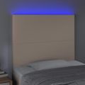 VidaXL Čelo postele kapučínové 100x5x118/128 cm umelá koža