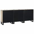 vidaXL Komoda set 3 ks Biela 180 x 33 x 75 cm Masívne mango drevo