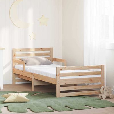 vidaXL Rám postele s rozkladacou matracou Hnedá 80 x 200 cm