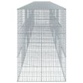 vidaXL Gabiónový kôš s krytom 1000x100x150 cm pozinkované železo
