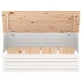 vidaXL Úložný box biely 89x36,5x33 cm masívna borovica