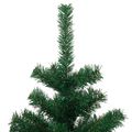 vidaXL Osvetlený špirálový vianočný stromček+stojan, zelený 180cm, PVC