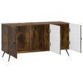 vidaXL TV skrinka Dymový dub 99 x 34,5 x 50 cm Kompozitné drevo