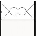 vidaXL Paraván s 5 panelmi, biely 200x180 cm