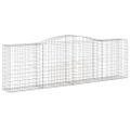 vidaXL Oblúkové gabionové koše 10 ks 400x50x120/140 cm pozink. železo