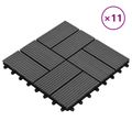 vidaXL Dlažba na terasu 11 ks Sivá 30 x 30 cm WPC