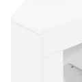 vidaXL Rohový LED TV kabinet 100 x 40 x 50 cm Biela Kompozitné drevo