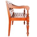 vidaXL Lavička Batavia 98 cm, mahagónový masív, tmavohnedá