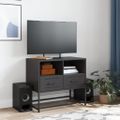 vidaXL TV skrinka čierna 68x39x60,5 cm oceľ
