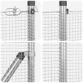vidaXL Zváraná drôtená ohrada na upevnenie 50 x 0,6 m Pozinkovaná oceľ