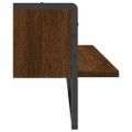 vidaXL Nástenná polica s tyčou hnedý dub 100x25x30 cm