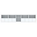 vidaXL Komoda s LED svetlami biela 283x37x67 cm