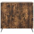 vidaXL Servírovacia skriňa Dymový dub 89 x 34,5 x 80 cm