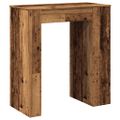 vidaXL Barový stôl police staré drevo 95x47x103,5 cm kompozitné drevo