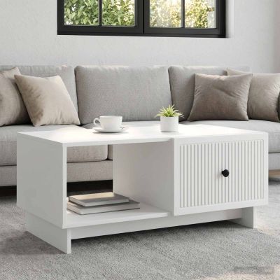 vidaXL Konferenčný stolík Biela 90 x 50 x 40 cm Kompozitné drevo