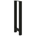 vidaXL Nohy barového stola, čierne, 2 ks, 40 x (100-101) cm, oceľové