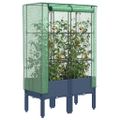vidaXL Záhon s krytom na skleník ratanový vzhľad 80x40x140 cm