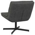 vidaXL Otočná stolička Čierna 63 x 75 x 76 cm Antik PU