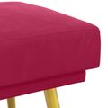 vidaXL Dvojvrstvová lavica Víno červené 120 x 45 x 46 cm Zamat