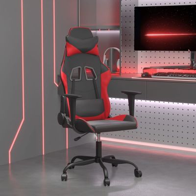 vidaXL Herná stolička čierna a červená umelá koža