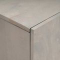 vidaXL Highboard Šedá a zlatá 60 x 33 x 100 cm Masívne mango drevo