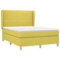 vidaXL Boxspring posteľ s matracom zelená 140x190 cm látka