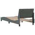 vidaXL Rám postele bez matraca Hanko tmavosivá 80x200 cm látka