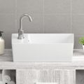 vidaXL Umývadlo biele 48x25x15 cm keramické