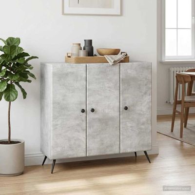 vidaXL Servírovacia skriňa Betónovo sivá 89 x 34,5 x 80 cm