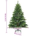 vidaXL Umelý Sklápací Vianočný Stromček Zelená 120 cm PVC, PE a oceľ