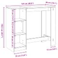 vidaXL Barový stôl 124 x 46 x 103.5 cm Kompozitné drevo Čierny dub