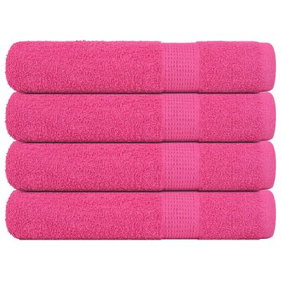 vidaXL Saunové osušky FROGN 4 ks ružové 80x200 cm 360 g/m²