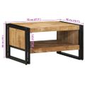 vidaXL konferenčný stolík 70x50x38 cm masívne hrubé drevo mango