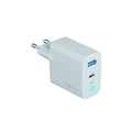 Forever Vibe-TC45AC GaN PD QC nabíjačka 1x USB-C 1x USB 45W strieborná