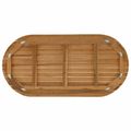 vidaXL Vrchná doska 100 x 50 x 3,5 cm Oválny Husté teakové drevo