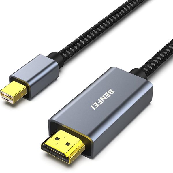 BENFEI kábel mini DisplayPort na HDMI 4K 30Hz 0,9 m sivý