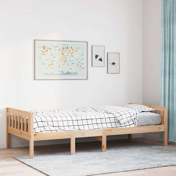 vidaXL Detská posteľ bez matraca 90x190 cm, borovicový masív